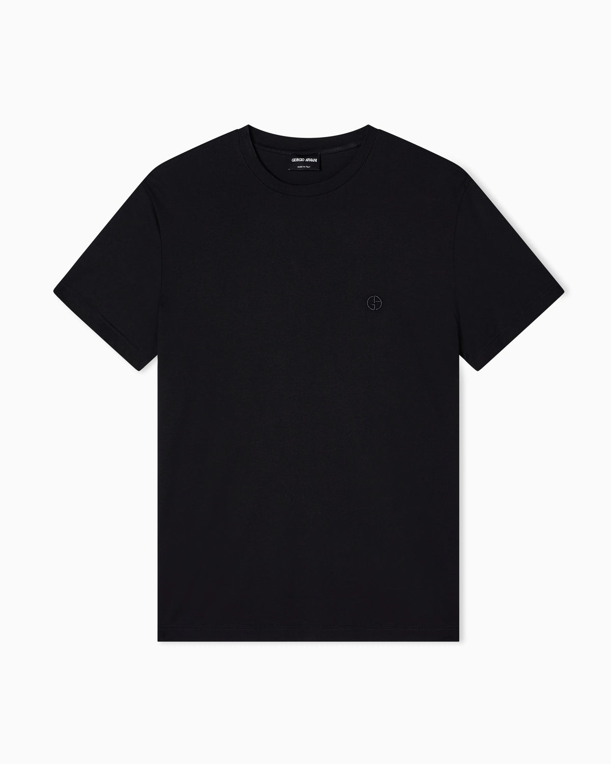 Cotton crew neck t-shirt with embroidered logo