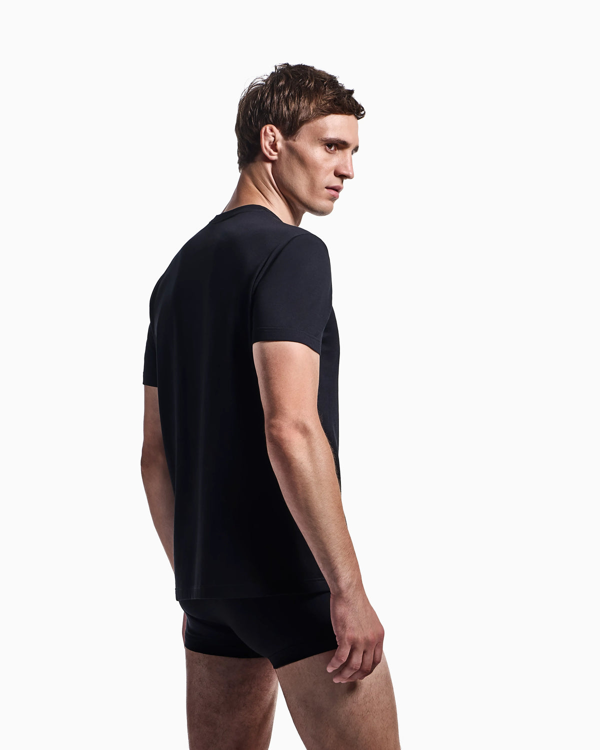 Cotton crew neck t-shirt with embroidered logo