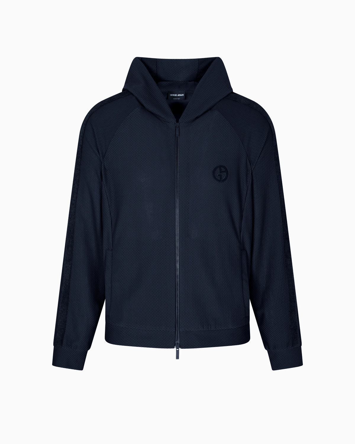 Hooded sweatshirt in technical waffle fabric