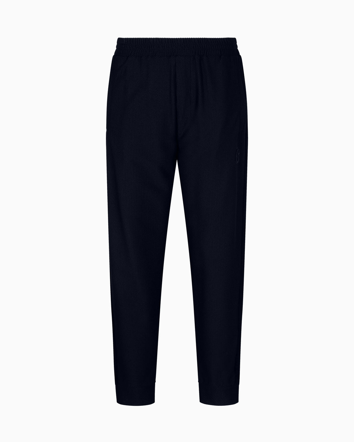 Technical waffle flat-front trousers