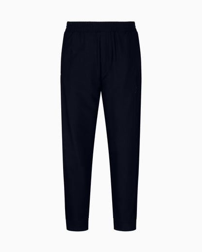 Technical waffle flat-front trousers