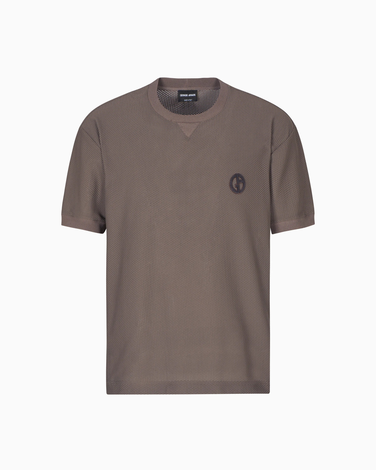 Crew-neck T-shirt in technical waffle fabric