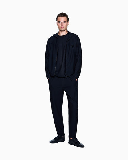 Crew-neck T-shirt in technical waffle fabric