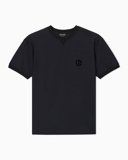 Crew-neck T-shirt in technical waffle fabric