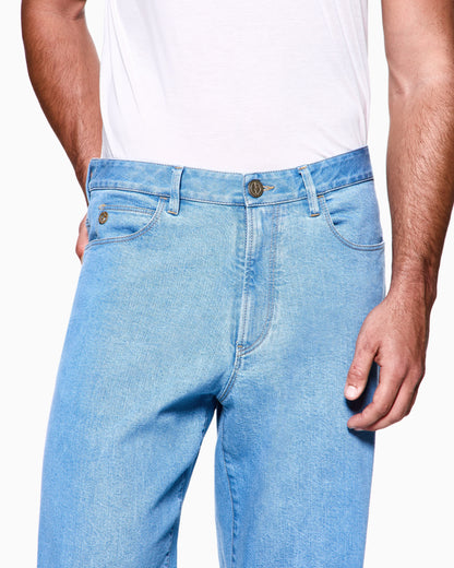 cotton and modal five-pocket trousers