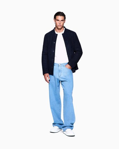 cotton and modal five-pocket trousers