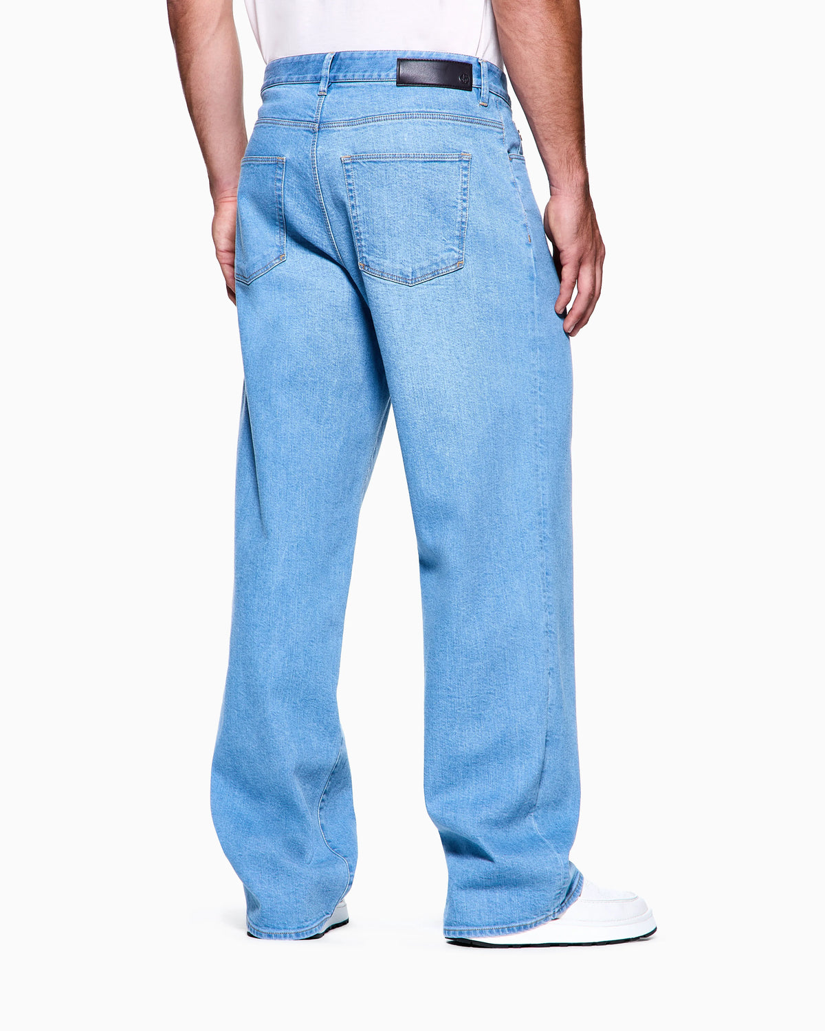 cotton and modal five-pocket trousers