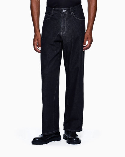 cotton and modal five-pocket trousers