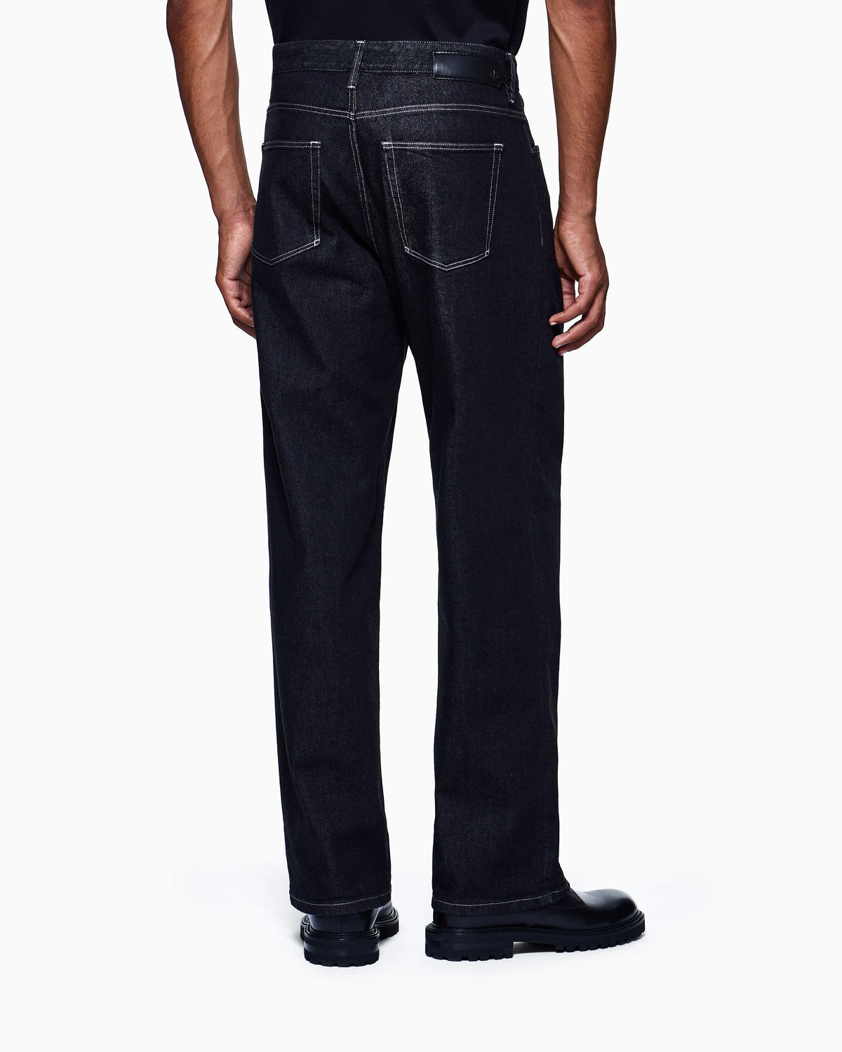 cotton and modal five-pocket trousers