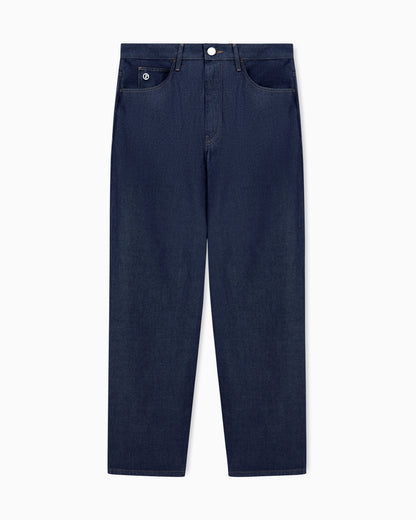 Five-pocket trousers in cotton and silk denim Denim Collection