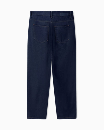Five-pocket trousers in cotton and silk denim Denim Collection