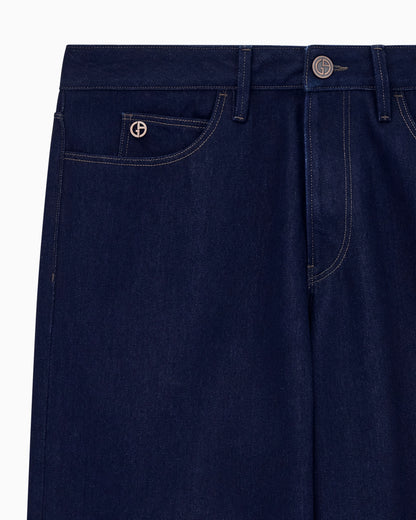 5-pocket pant oversized denim in cotton and virgin wool