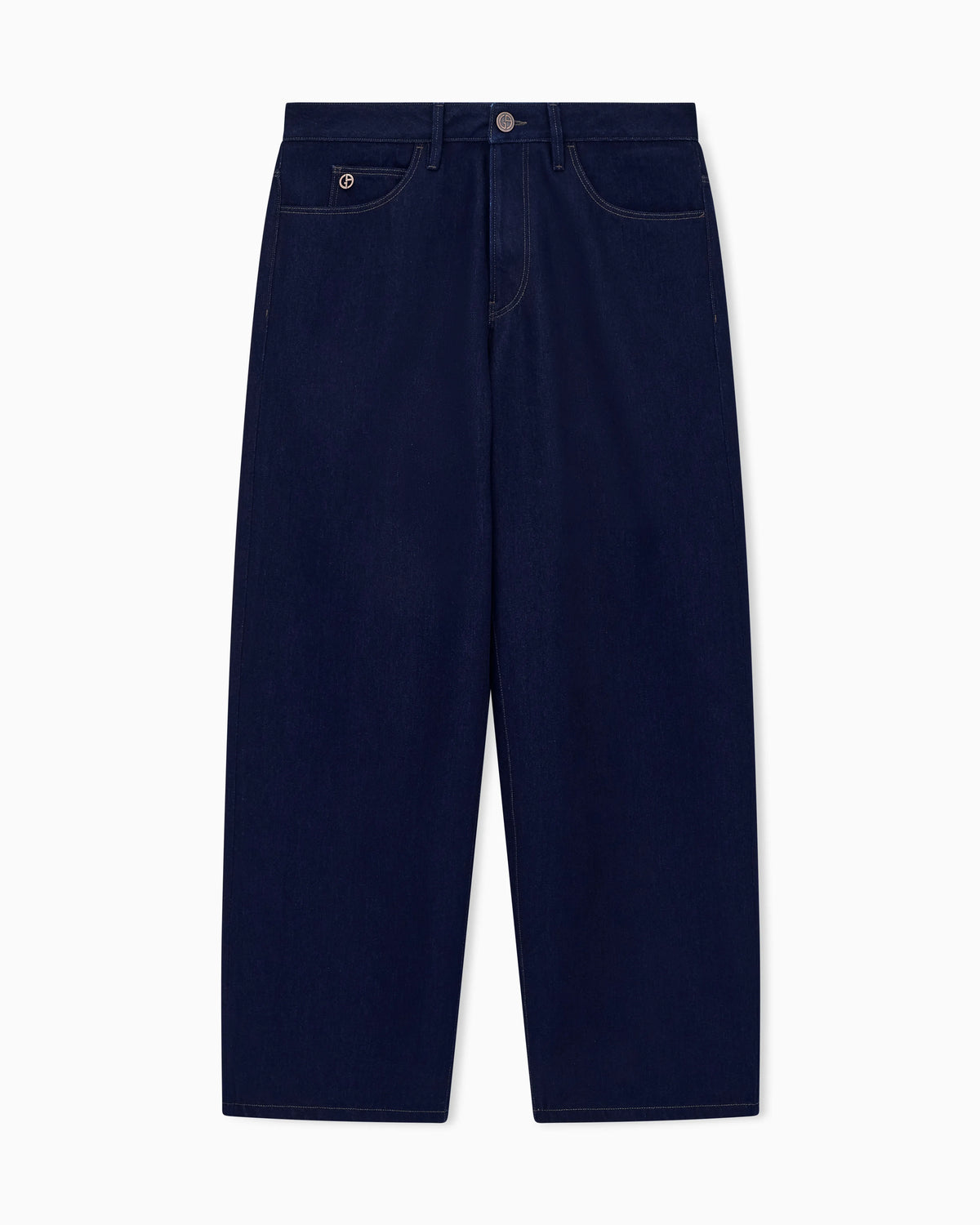 5-pocket pant oversized denim in cotton and virgin wool