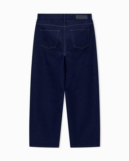 5-pocket pant oversized denim in cotton and virgin wool