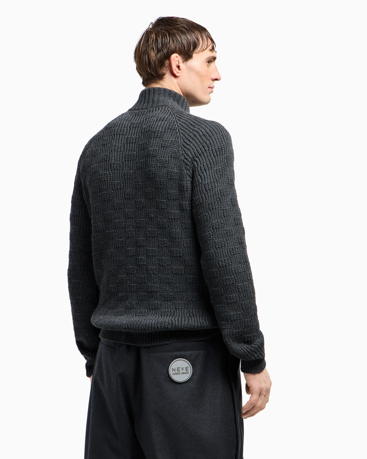 Giorgio Armani Neve virgin-wool, mock-neck jumper with zip