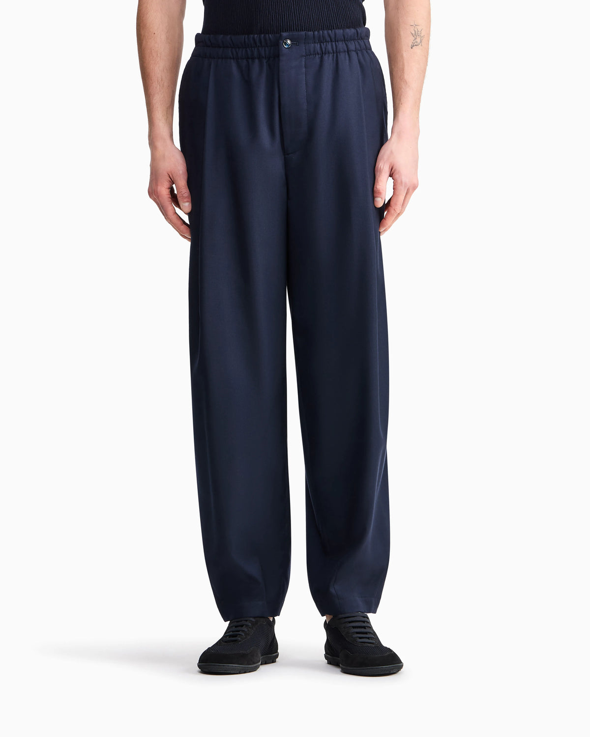 Trousers regular fit in lightweight cashmere twill