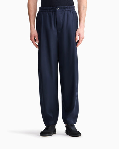 Trousers regular fit in lightweight cashmere twill