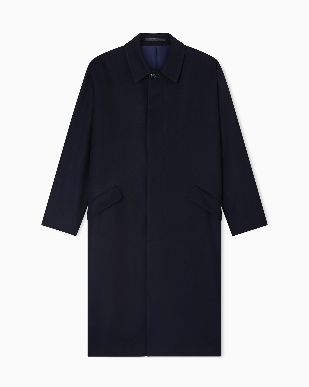 Single-breasted coat in cashmere cloth