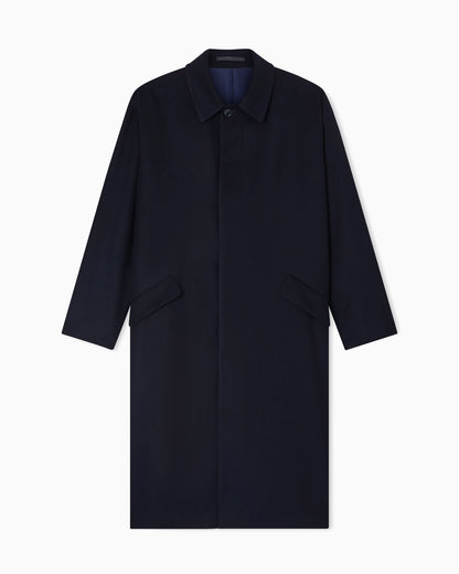 Single-breasted coat in cashmere cloth