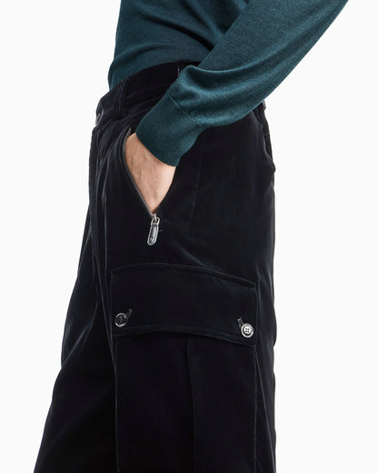 Velvet cargo pants