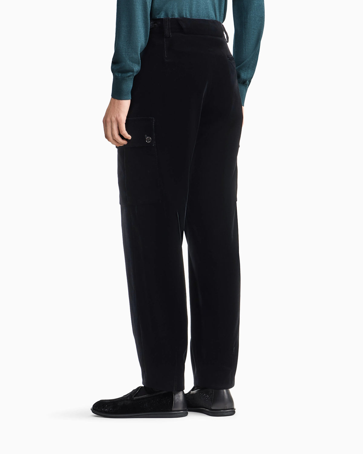 Velvet cargo pants