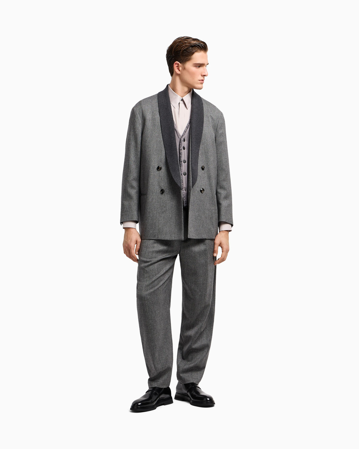 Regular-fit shirt in silk twill