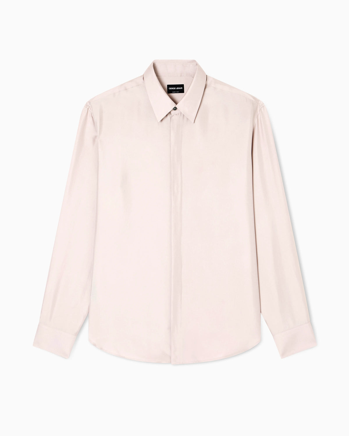 Regular-fit shirt in silk twill