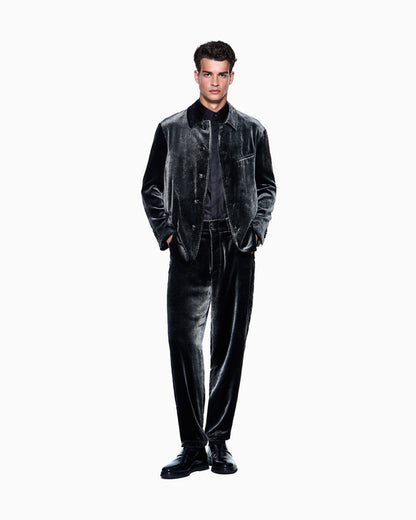Regular-fit shirt in silk twill