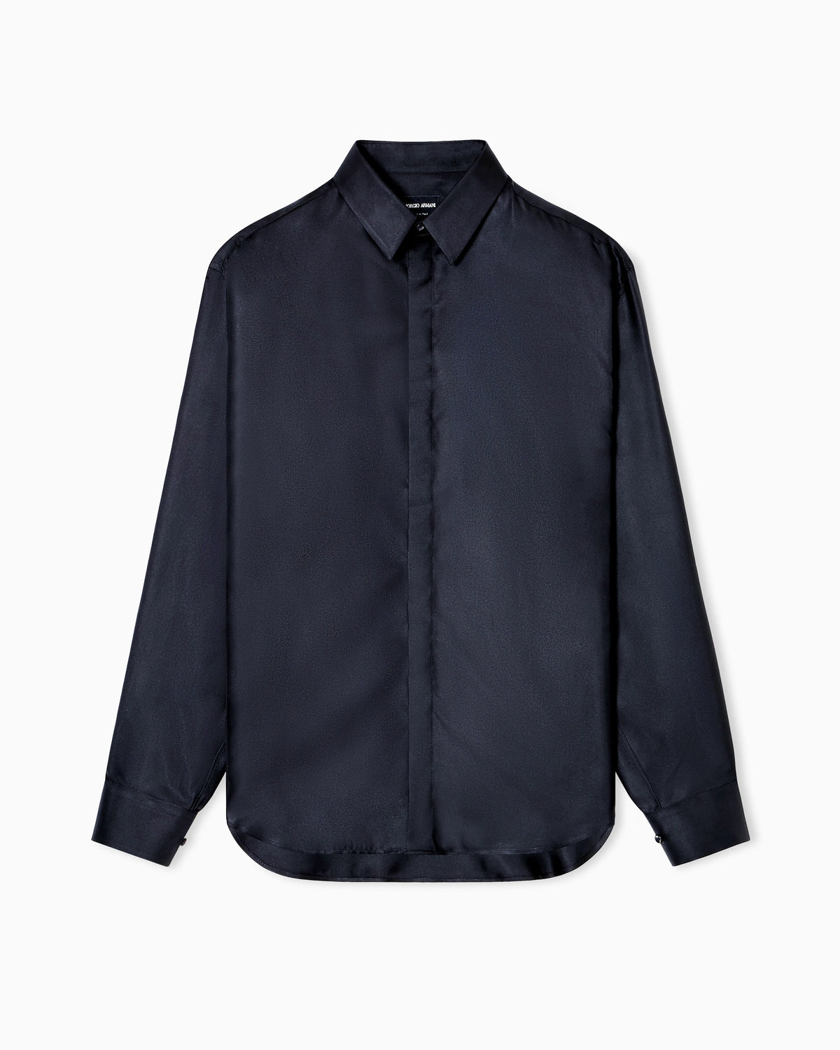 Regular-fit shirt in silk twill