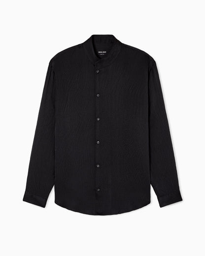 Giorgio’s satin shirt with a rhinestone detail