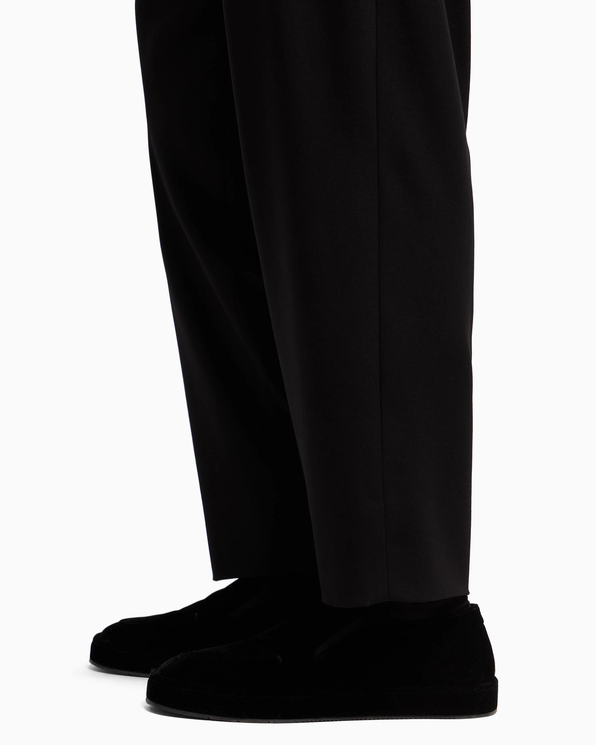 Giorgio’s double-pleat trousers in wool crêpe