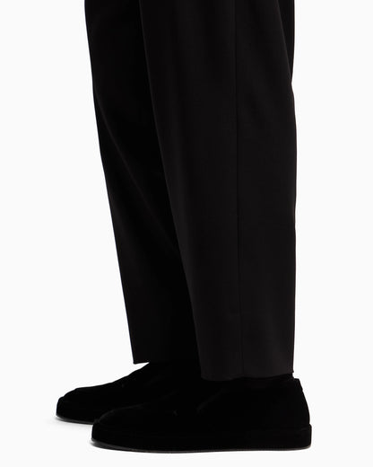 Giorgio’s double-pleat trousers in wool crêpe