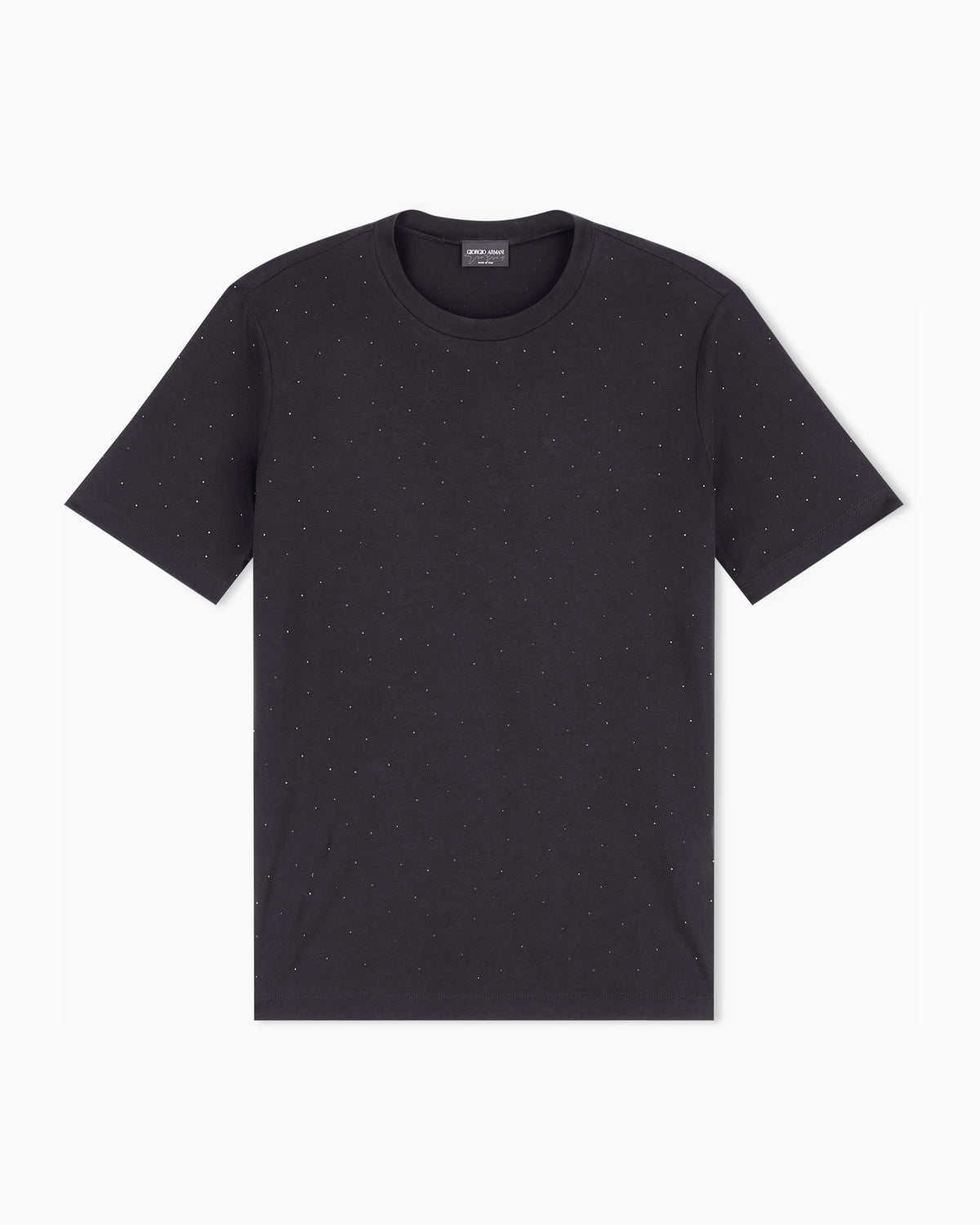 Cotton shirt in Pima jersey with rhinestones