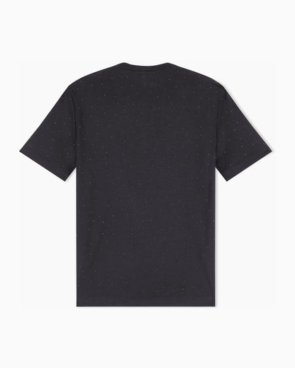 Cotton shirt in Pima jersey with rhinestones
