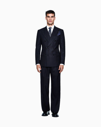Virgin wool and cashmere double-breasted Royal line suit