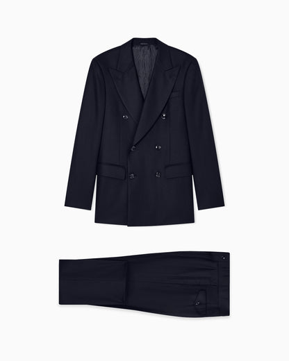 Virgin wool and cashmere double-breasted Royal line suit