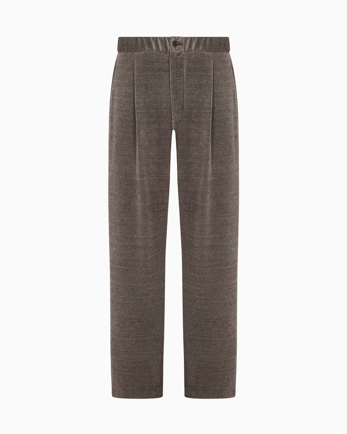 ASV single-pleat trousers in milleraies cotton jersey