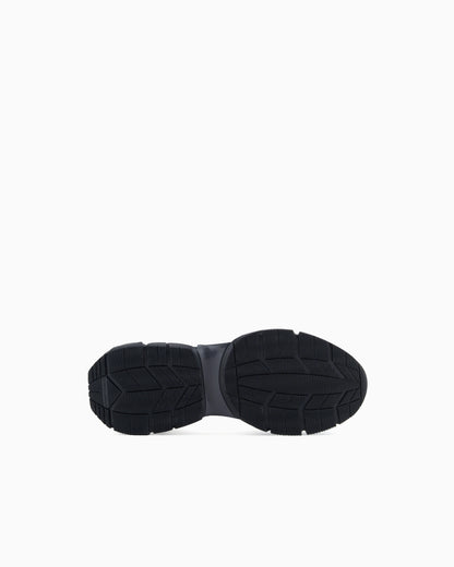 Slip-on sneakers in velvet and scuba fabric