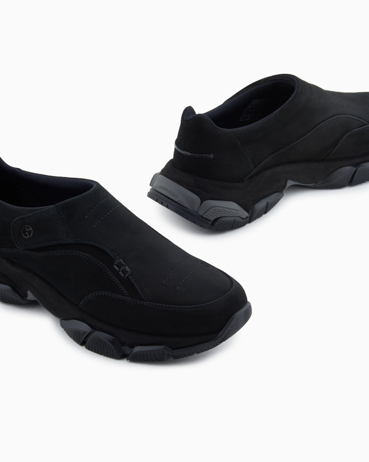 Monkstrap sneakers in suede