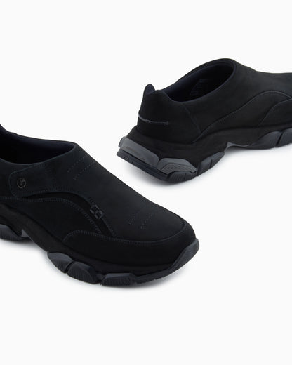 Monkstrap sneakers in suede