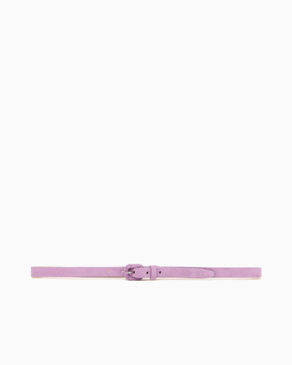 Suede belt with buckle
