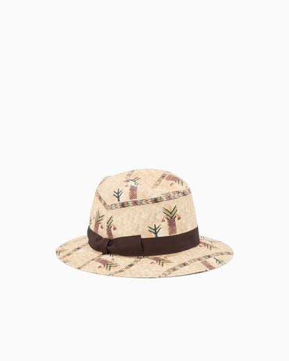 Cotton and linen blend hat