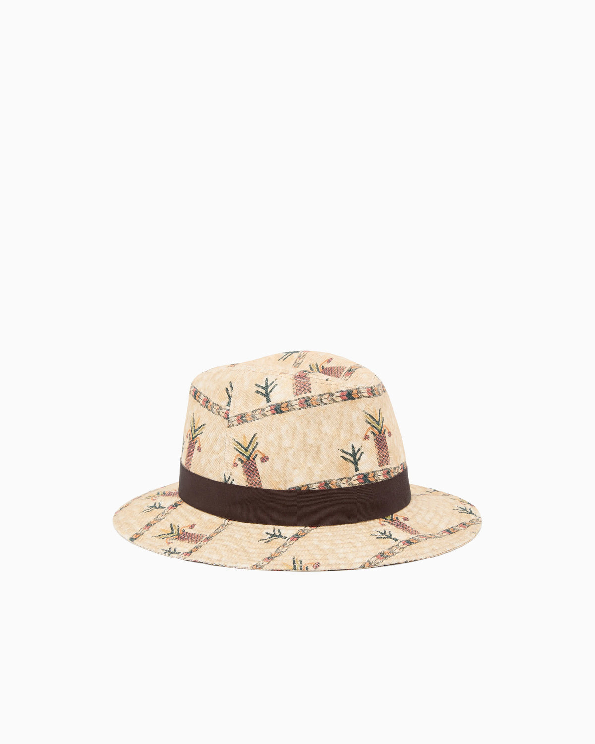 Cotton and linen blend hat