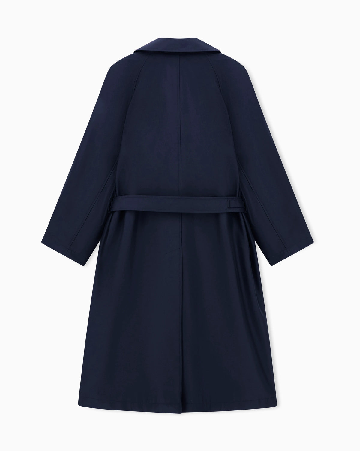 Silk-blend twill trench coat
