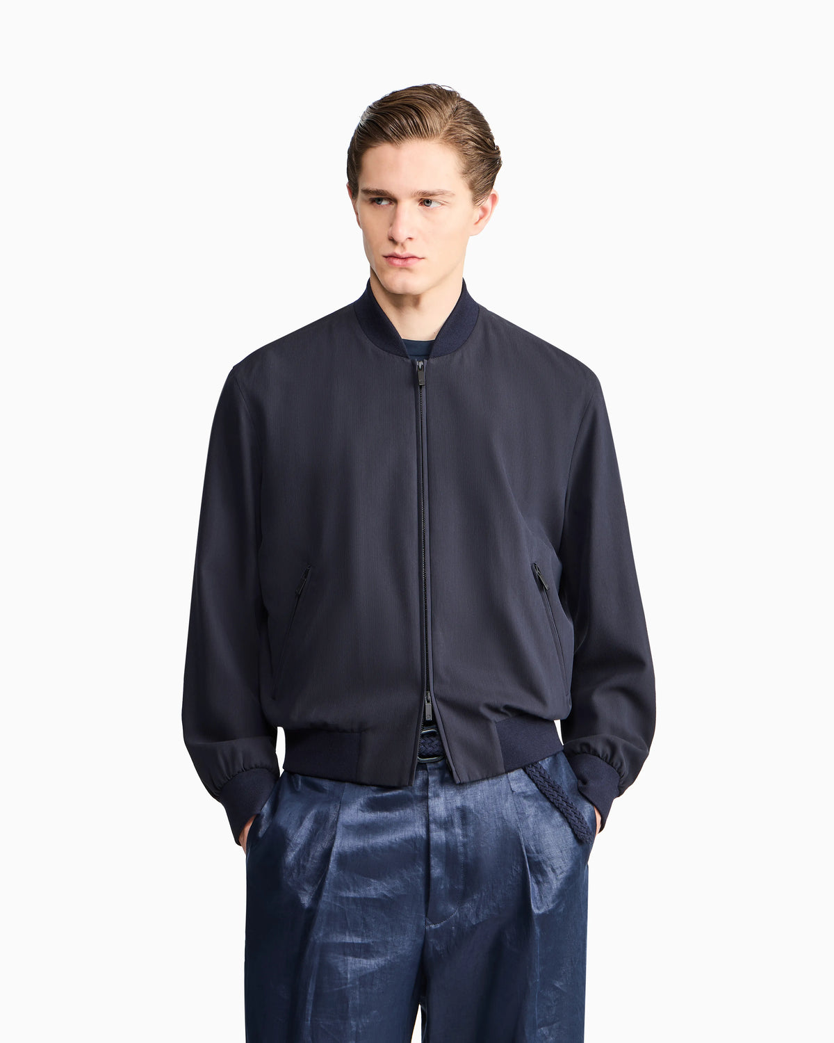 cotton and cupro blouson
