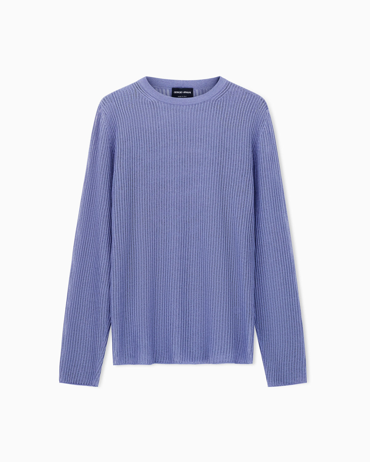 Silk and cotton crew-neck jumper
