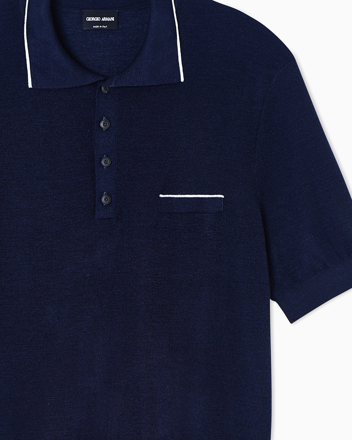 Polo shirt in cashmere and silk