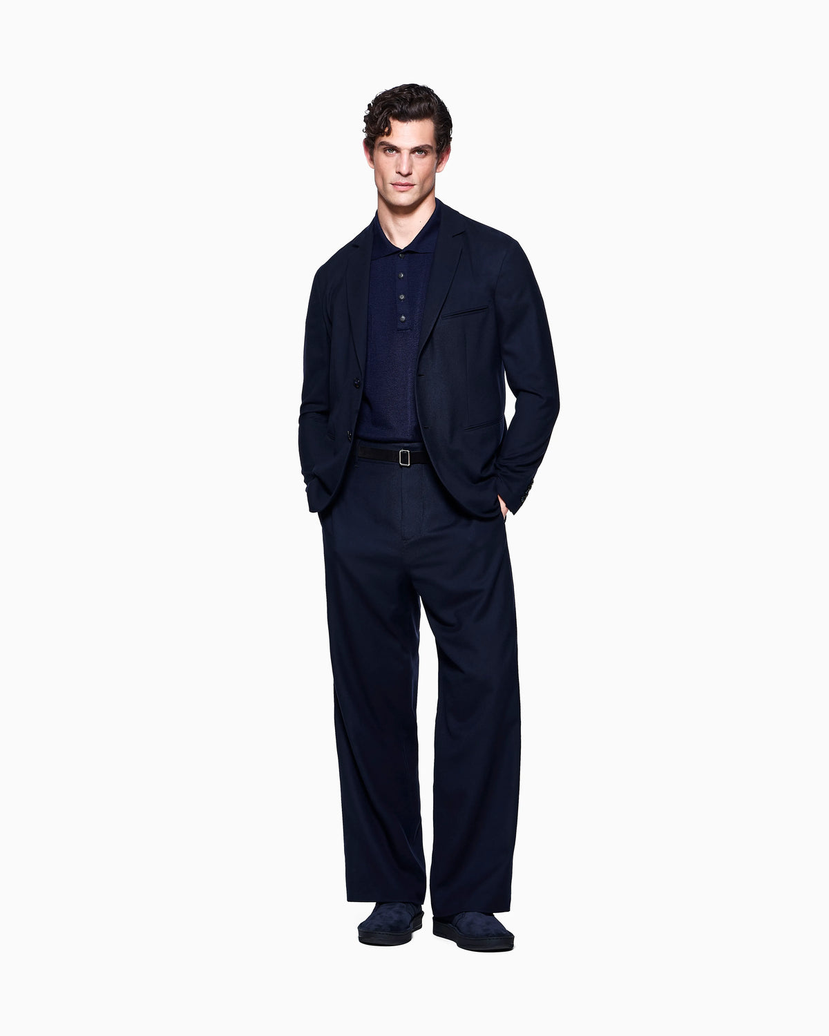 Polo shirt in cashmere and silk