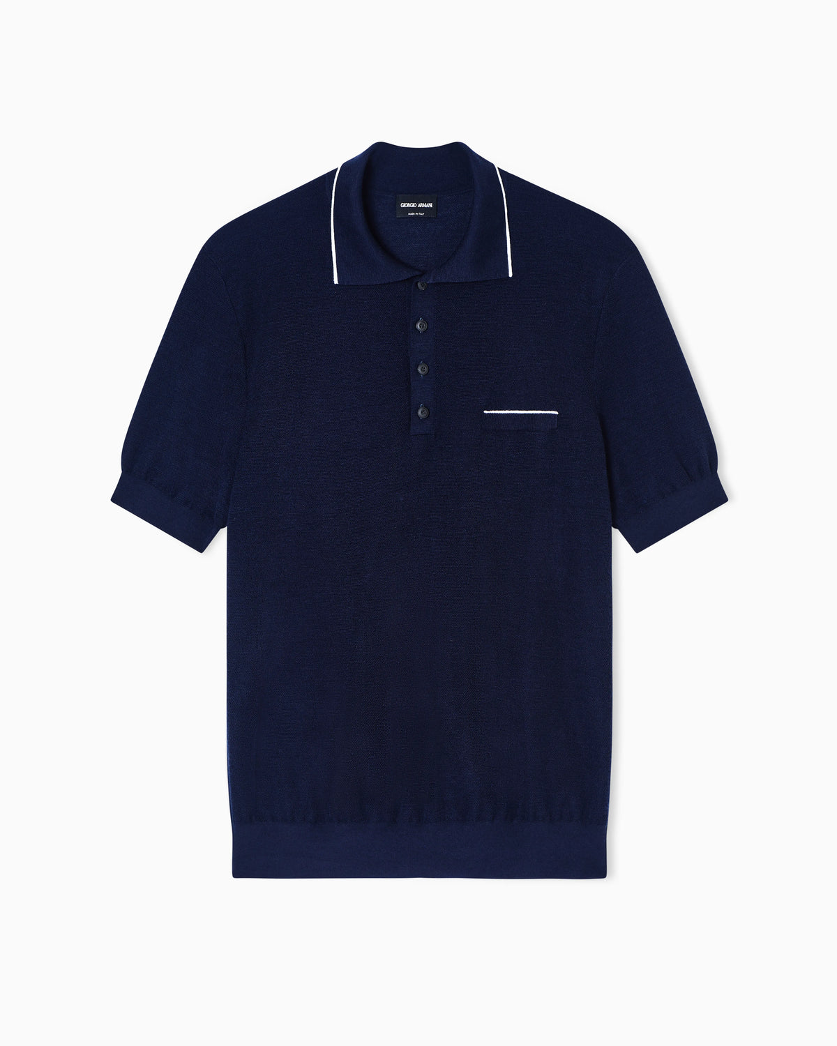 Polo shirt in cashmere and silk