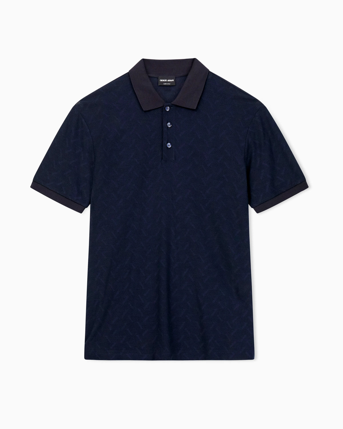 jacquard viscose polo shirt